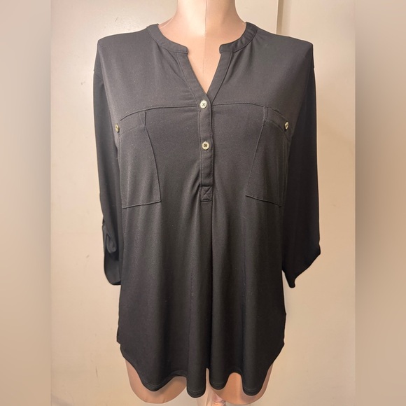 Ellen Tracy Black Blouse - Picture 1 of 5